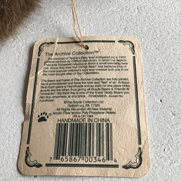 Adorable Boyds Bears Simon Beanster And Andy - Brown Plush Teddy with His Doll - Picture 8 of 13